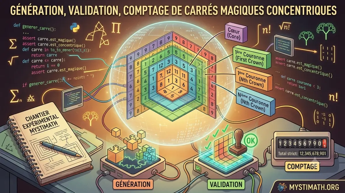 Carrés magiques concentriques générés et validés par scripts Python