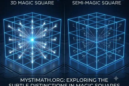 Comparaison entre carré magique parfait et semi-magique aux diagonales brisées.