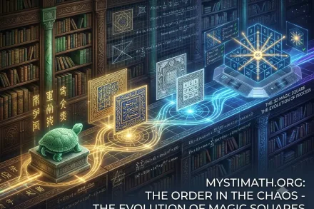 Frise chronologique lumineuse de l'évolution des carrés magiques.